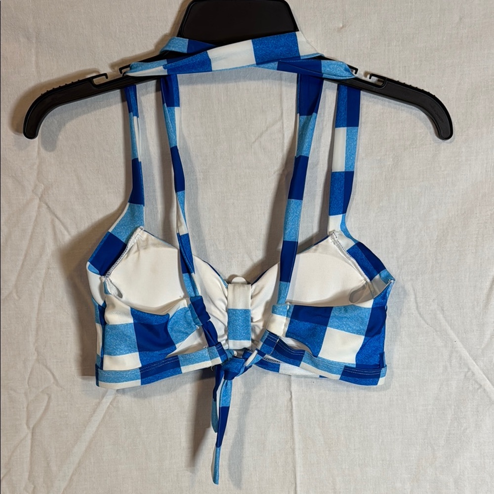 Blue Checkered Bikini Set - Small - Picture 3 of 7